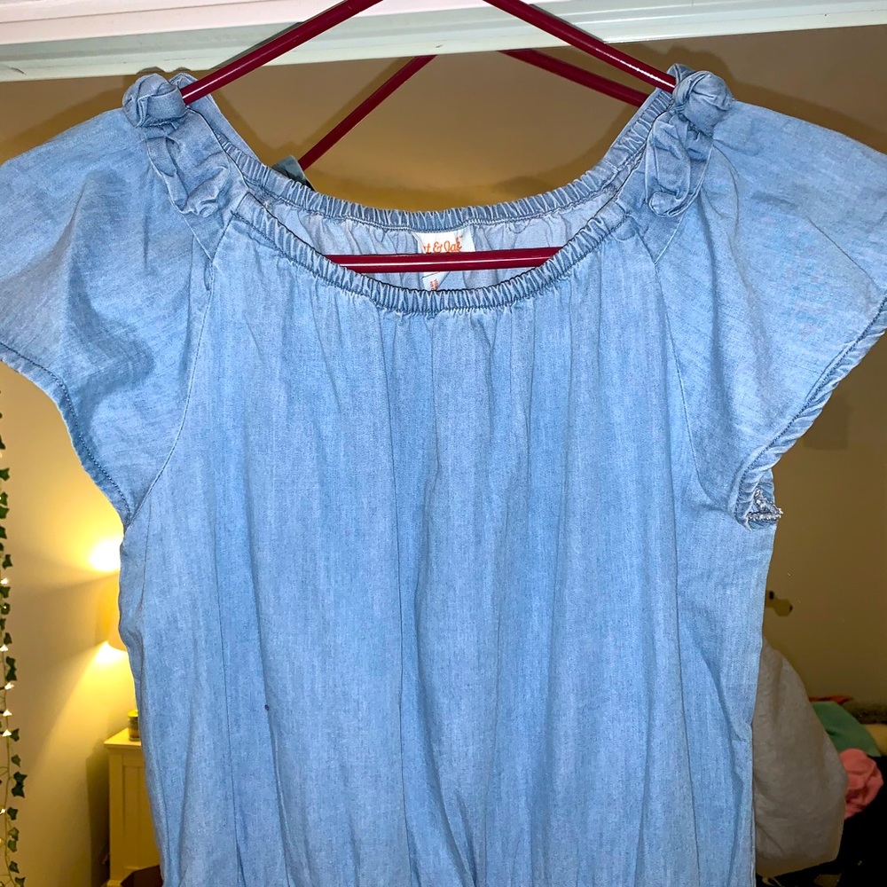 girls cat n jack denim jumpsuit